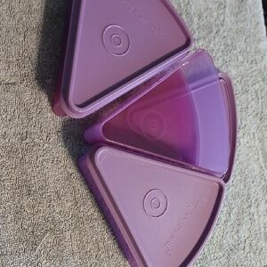Tupperware Purple Triangle Containers